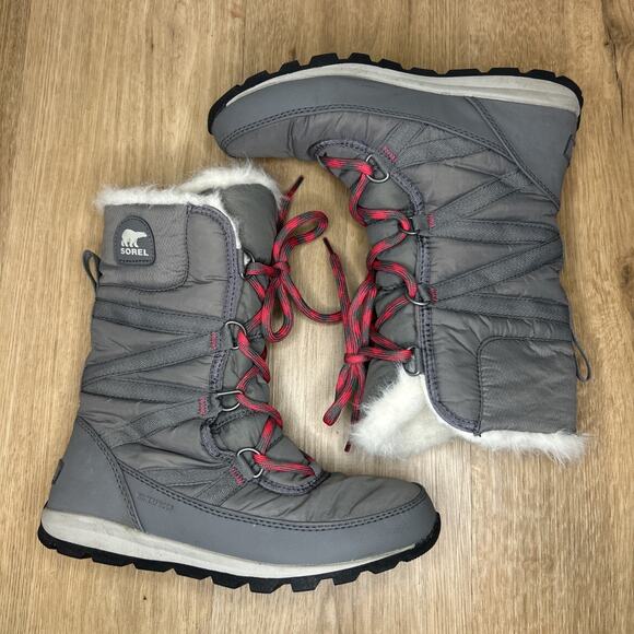 Sorel Women's 7 Boots Whitney Tall Lace Gray Waterproof Insulated Winter Comfy - Picture 6 of 7